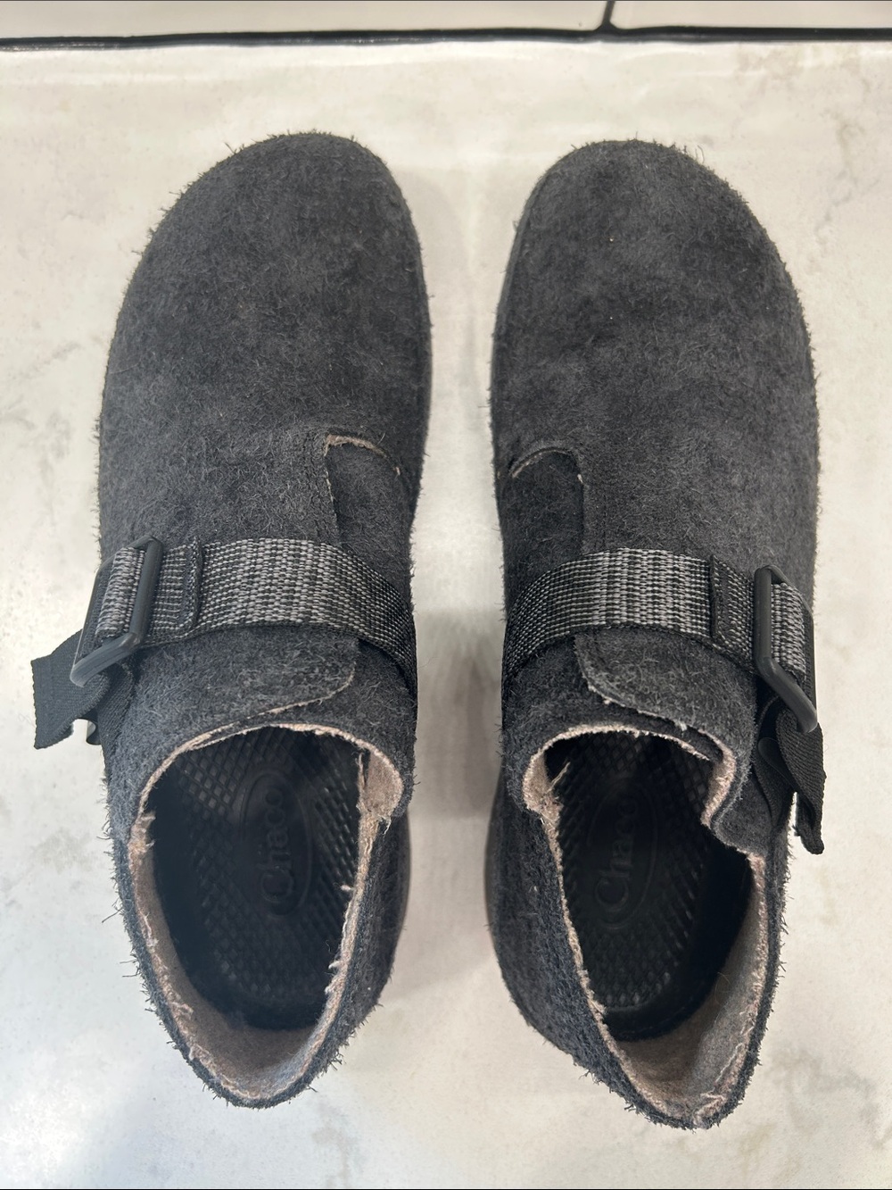 Chaco Paonia Clog Women’s Size 9 Charcoal Suede Wool - Picture 6 of 16